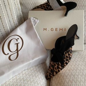 M. Gemi Calf Hair Kitten Heel Mules